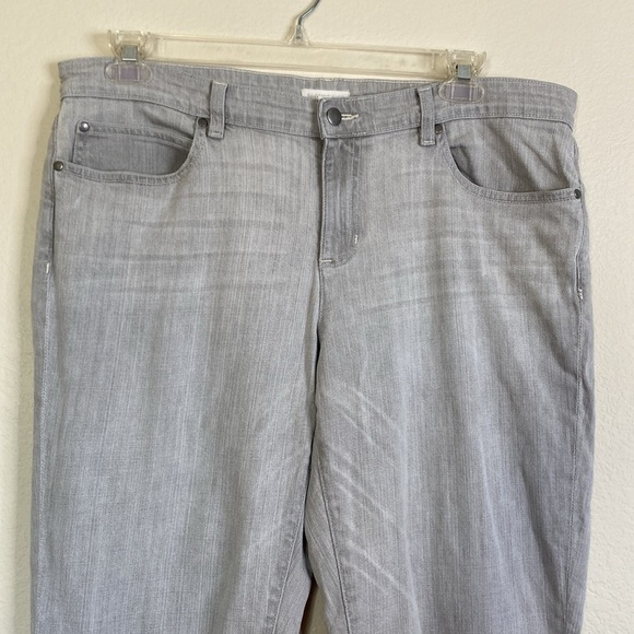 Eileen Fisher Gray Denim jeans Sz 14 EUC - Picture 2 of 7